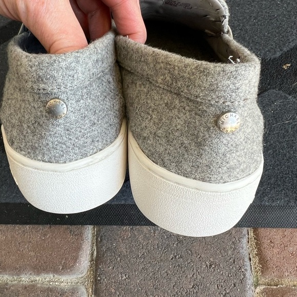 Michael Michael Kors Gray Poppy Flannel Slip On Loafers - Picture 9 of 11